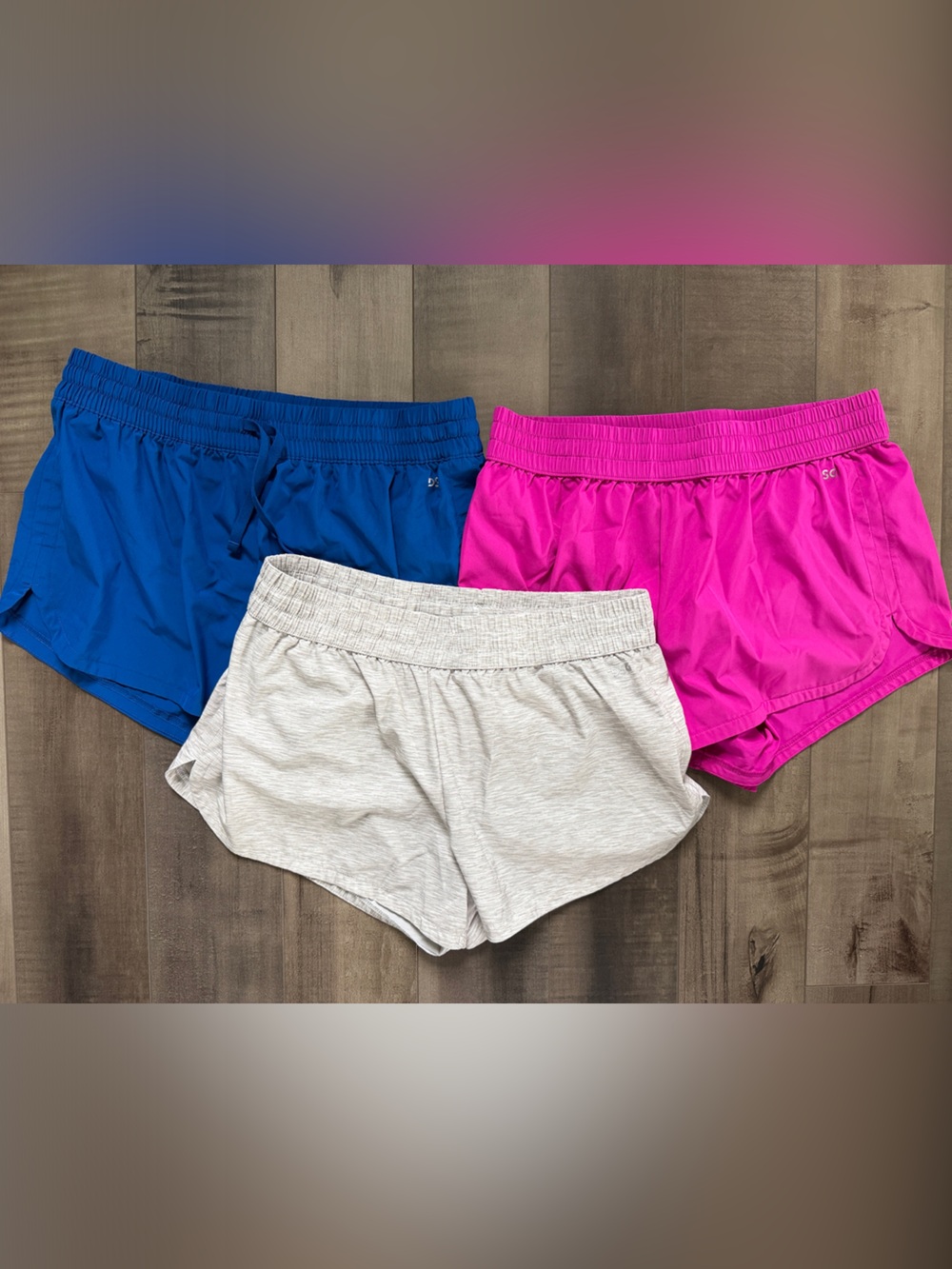 Women’s DSG Active Shorts - Blue, Gray, Pink